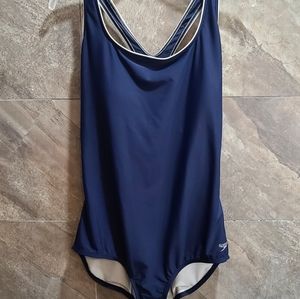 Speedo Women's One Piece Swimsuit Peacoat size XL